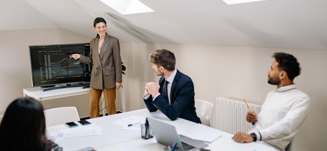 An internal audit team planning the year's schedule